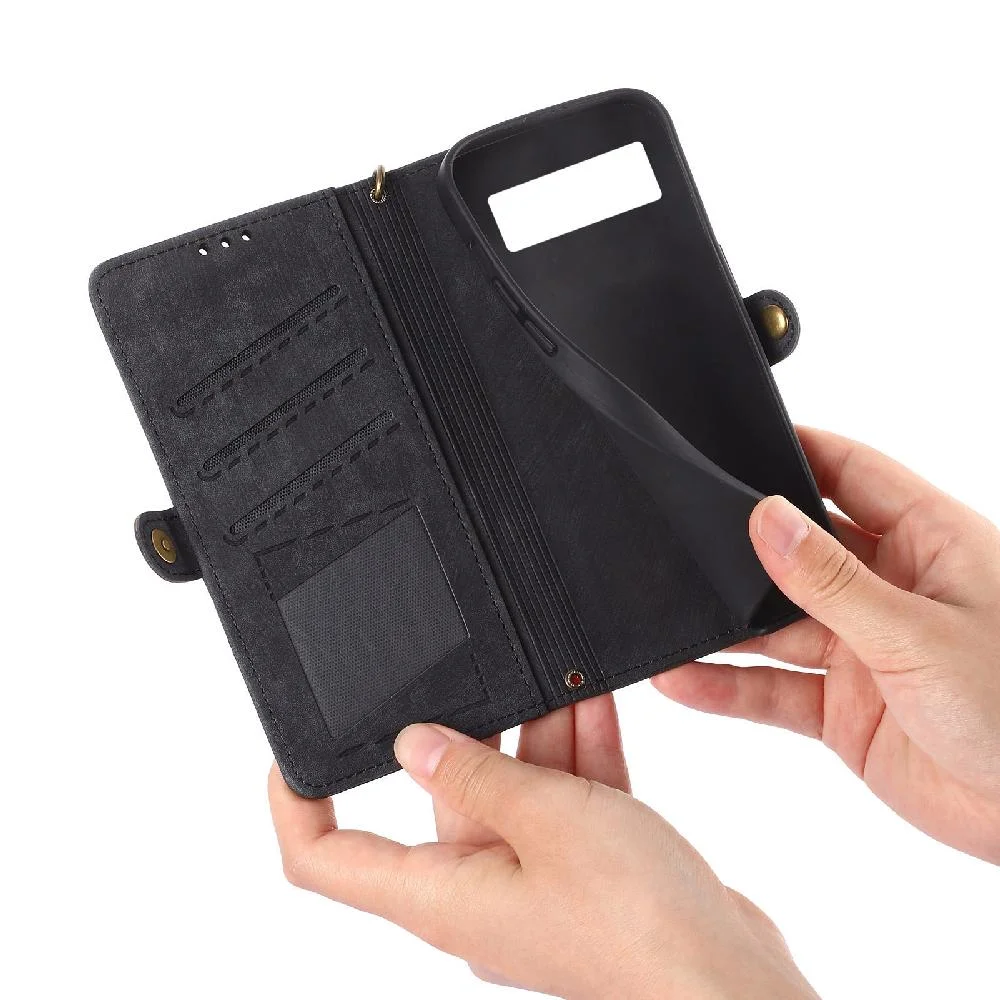 Flip Case for Google Pixel 7A Leather Case Flip Cover Simple Business Wallet Shockproof