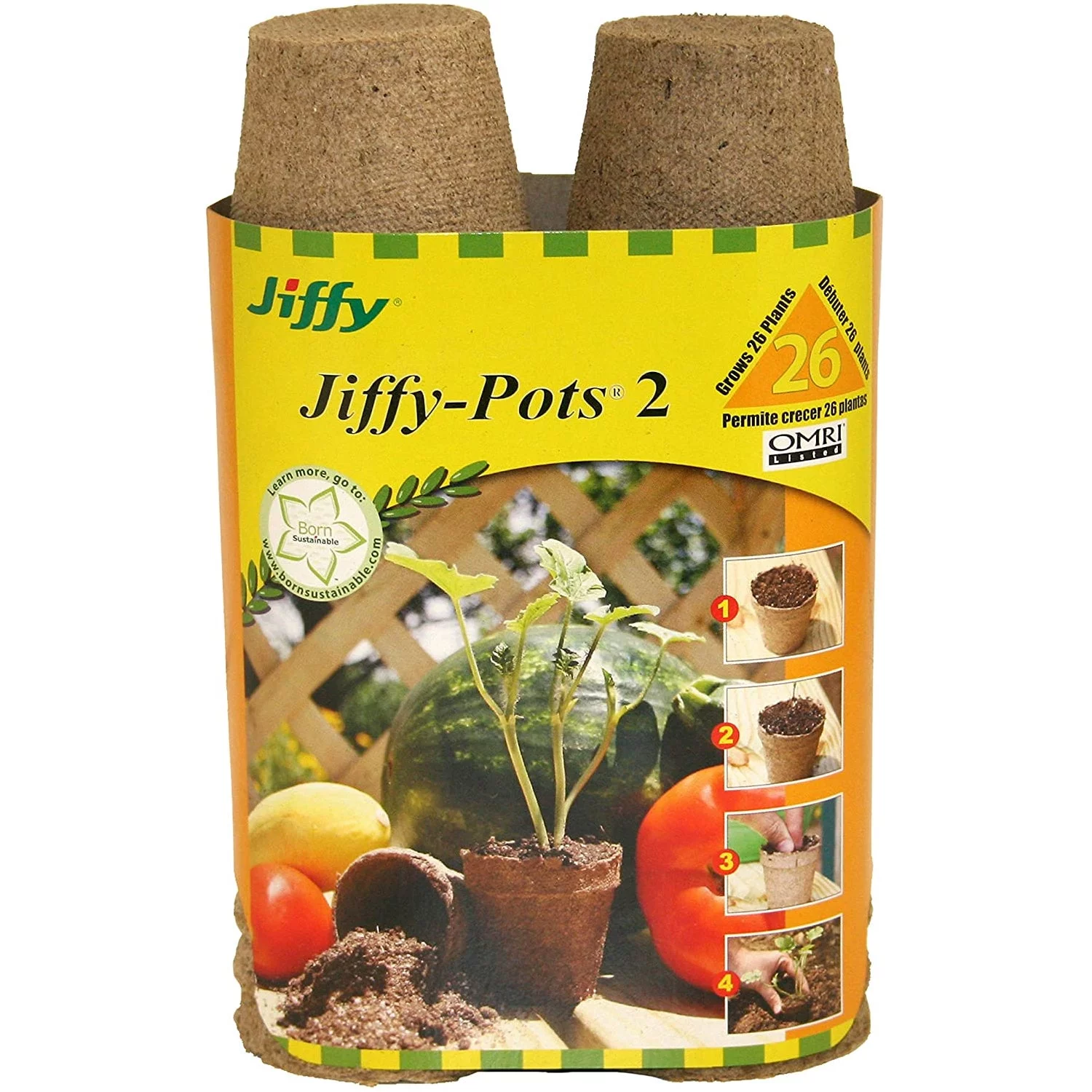 Jiffy JP226 Round Pots, 2-1/4