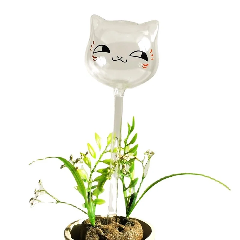 Cute Cat Glass Waterer Lazy Creative Seepage Drip Irrigation Household Green Plants Potted Plants Automatic Watering Device God!