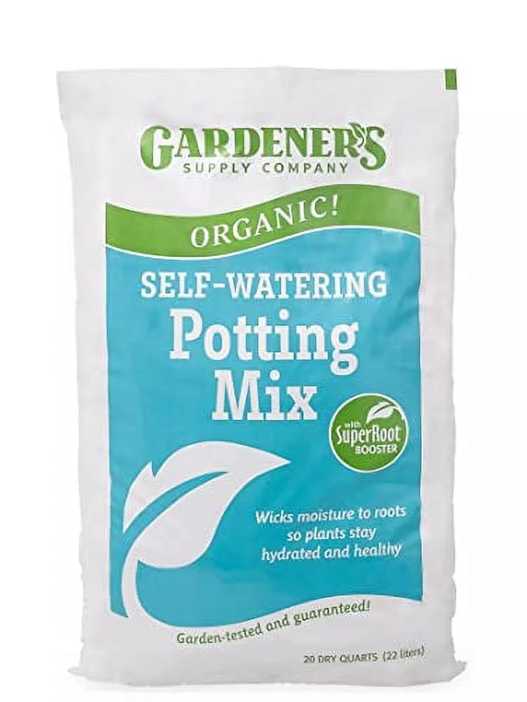 Gardener's Supply Company Organic Self-Watering Potting Mix | High-Nutrient Organic Plant Soil for Indoor & Outdoor Planter Boxes, Potted Plants and Raised Garden Beds - 40 Quarts