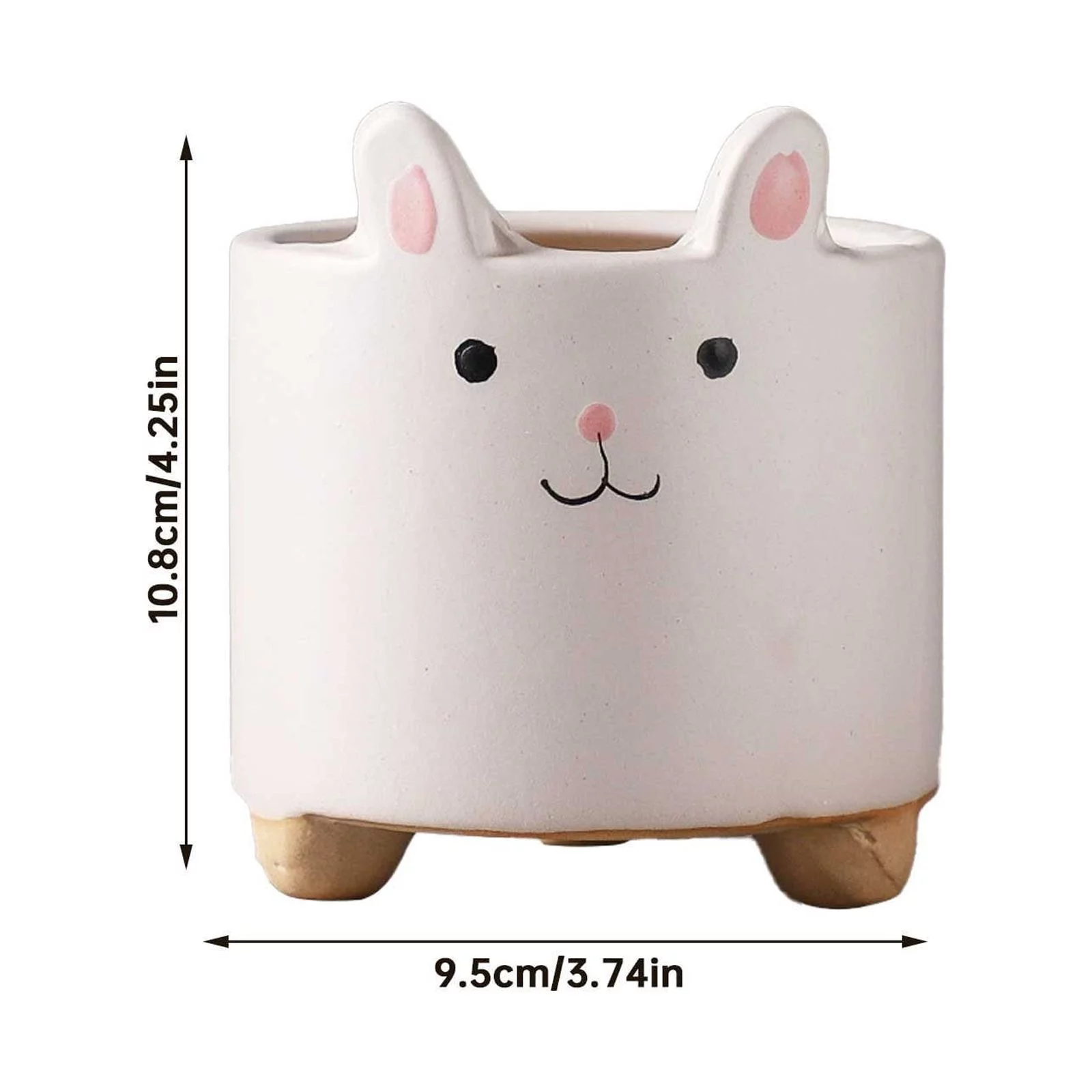 Cute Farm Ceramic Cartoon Flowerpot 1PC Simple and Cartoon Fleshy Flowerpot Gardening Potted Fleshy Flowerpot Animal Flowerpot Dog Statue Abstract Sculptures Antique Bust 2024 Christmas