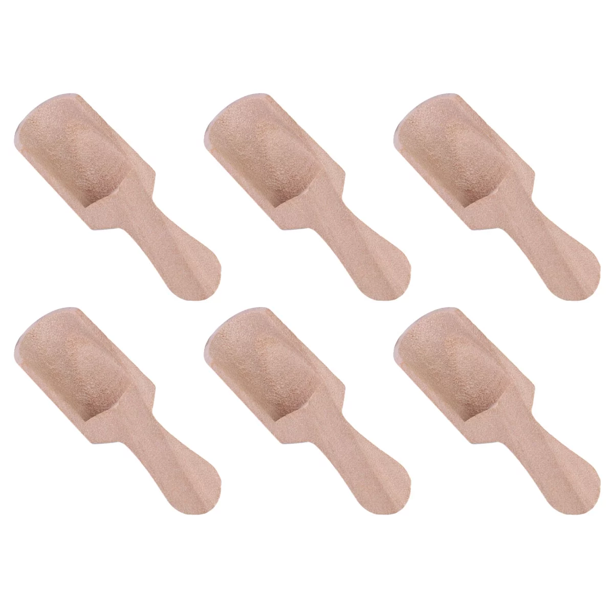 8 pcs Household Small Salt Shovels Flat Handle Scoop Wooden Teaspoon Milk Powder Scoops