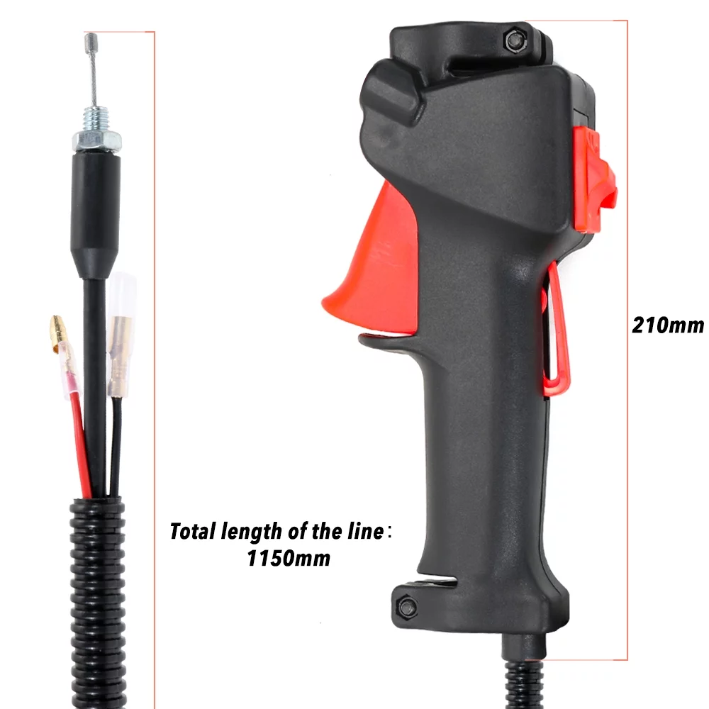 Lawn Mower Accessory,Lawn Mower Handle Switch Mower Switches Brush Cable Brush Cutter Tools 26mm Tube Brush Buzhi Jinmie Rookin Switch 26mm Tube