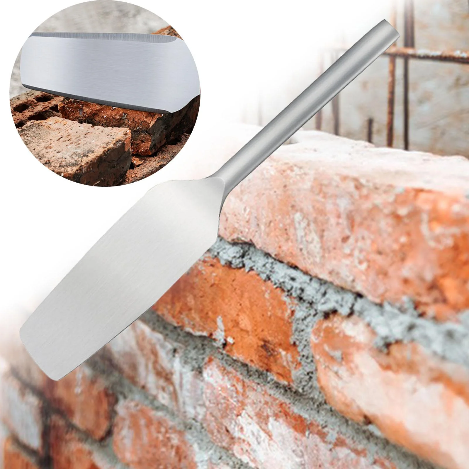 SunniMix Brick Trowel Drywall Plastering Trowel Filling Cement Tool Multifunctional Brick Silver 43.5cm
