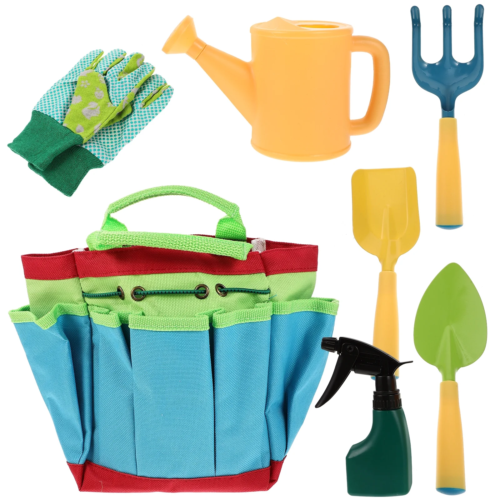 Children's Outdoor Potted Flower Planting Beginner Gardening Tool Set 8pcs Kid Tools Iron Children’s Toys for Kids Mini