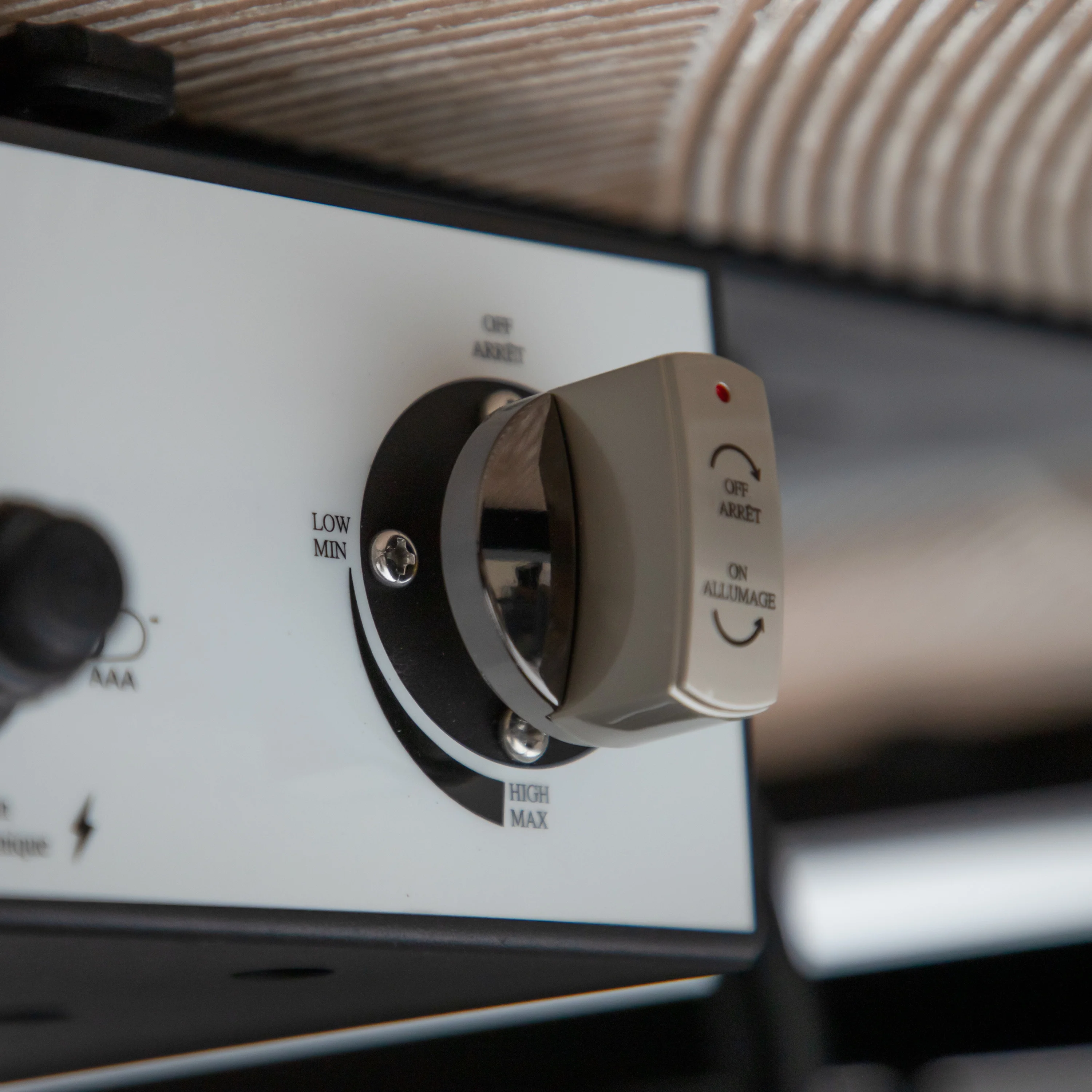 Furniture of America Api Steel and Faux Wicker Patio Fire Pit Dining Table, Black