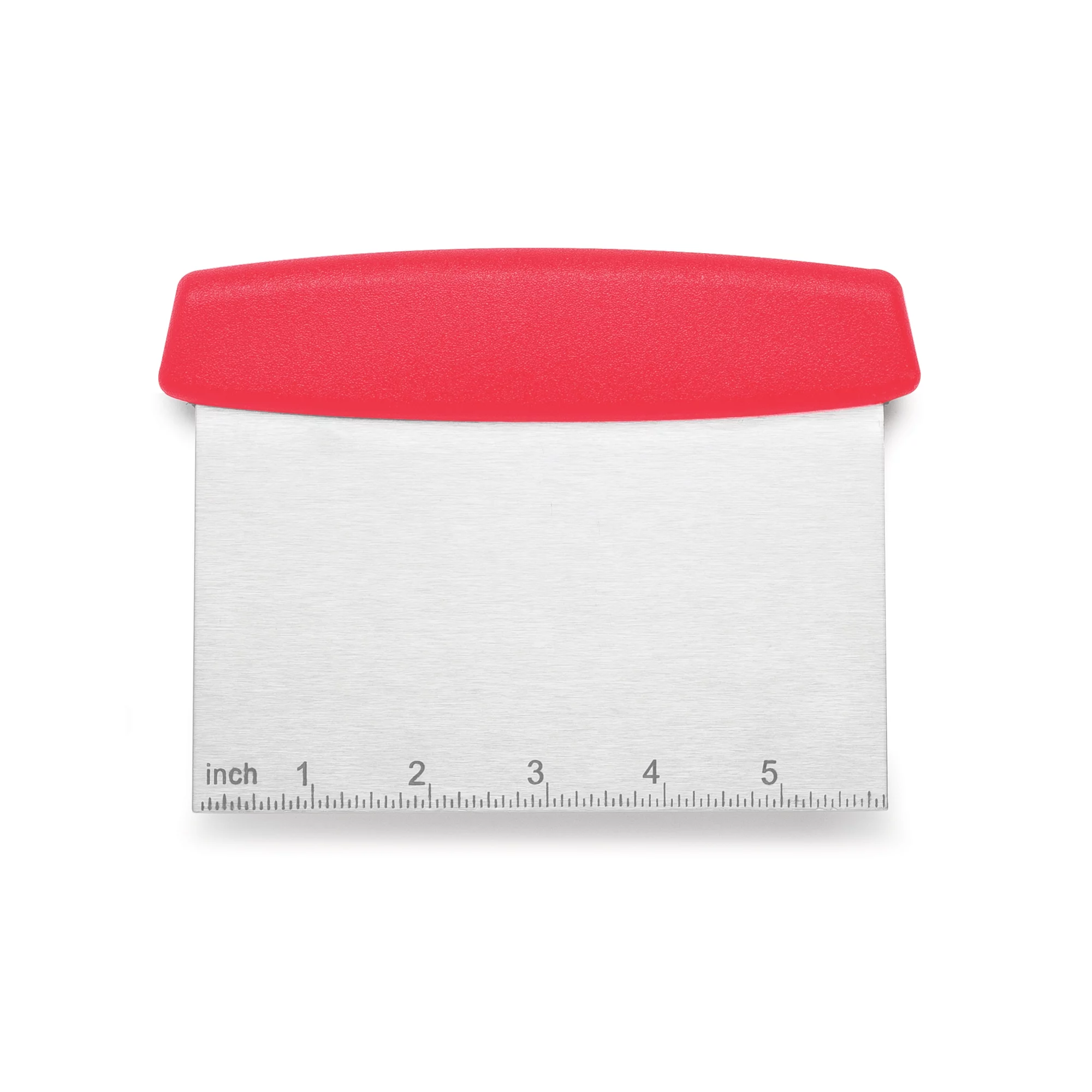 Cooking Light Stainless Steel Multi-Purpose Scraper for Culinary Use, Red, Dishwasher Safe