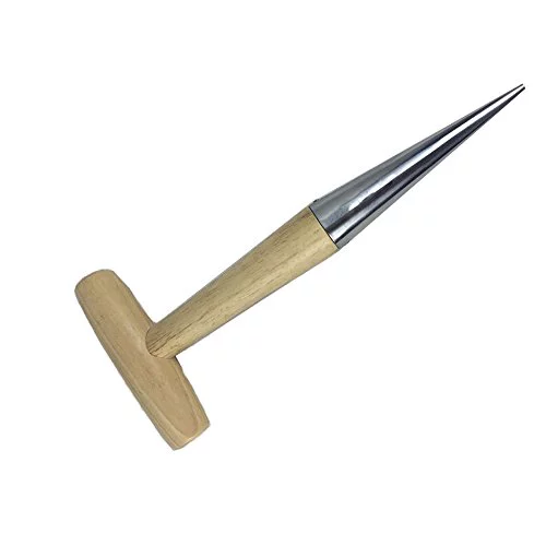 Novo Stainless Steel Hole-Dig Tool, 11-Inch Wood handle