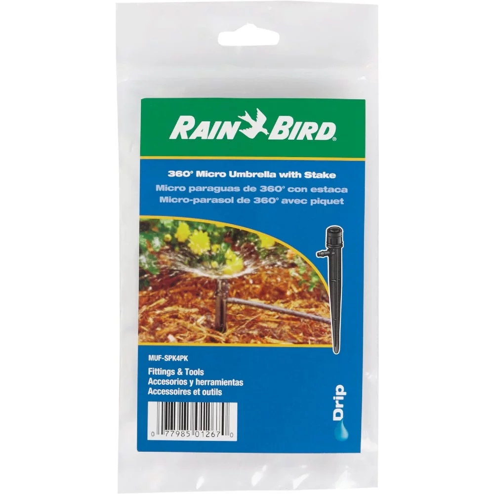 2 PK, Rain Bird MUF-SPK4S-Rain Bird Full Circle Adjustable Micro Umbrella Bubbler (4-Pack)