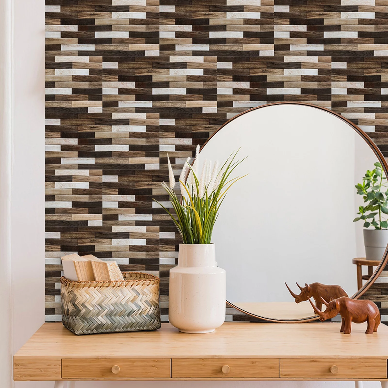 1Set 10PC 3D Tile Sticker Self Adhesive DIY Waterproof Tile Wall Sticker Bubble Wall Decal