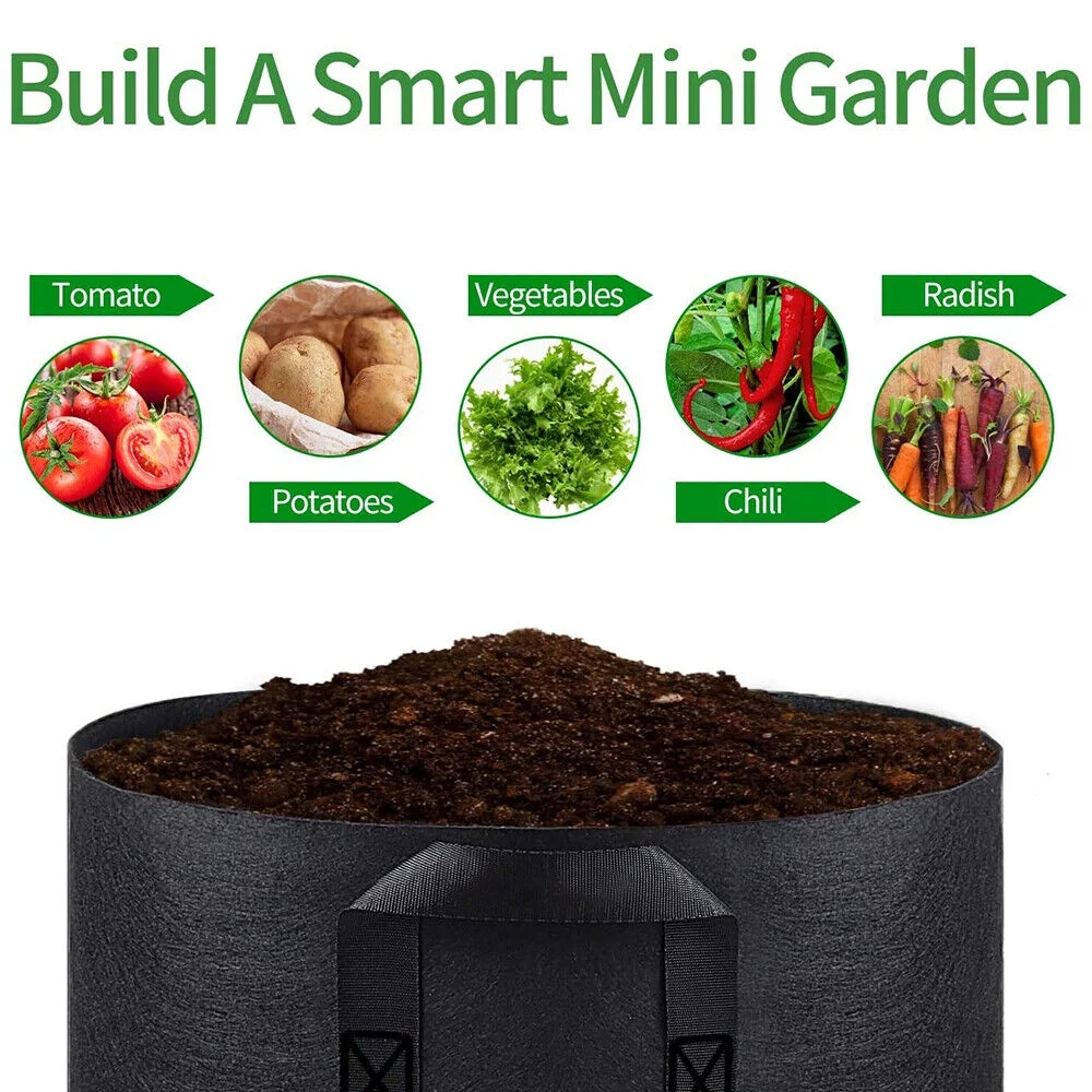 Black Plastic Plant Pots 1 2 3 4 5 7.5 10 12 15 20 Litre Large Flower Pot Strong