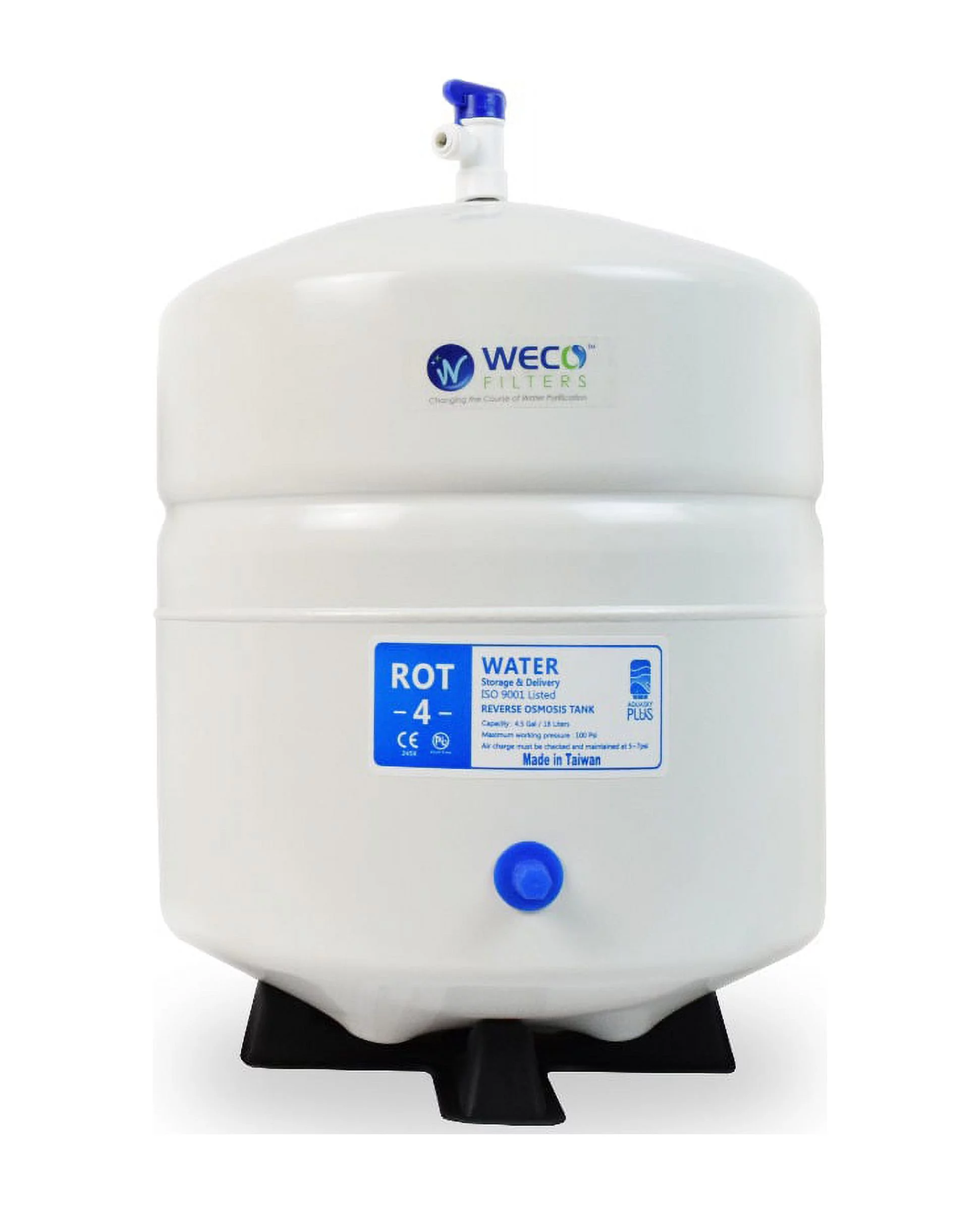 Aquasky Plus ROT-4 Reverse Osmosis Water Storage Tank - Total Capacity 4.5 Gal & appx. 2.8Gal Usable Capacity