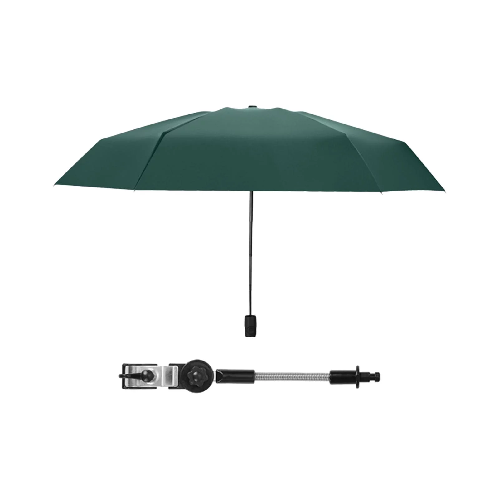 Kokiya Beach Chair Umbrella 90cm Diamter Adjustable with Clip Fixing Device Lightweight Green