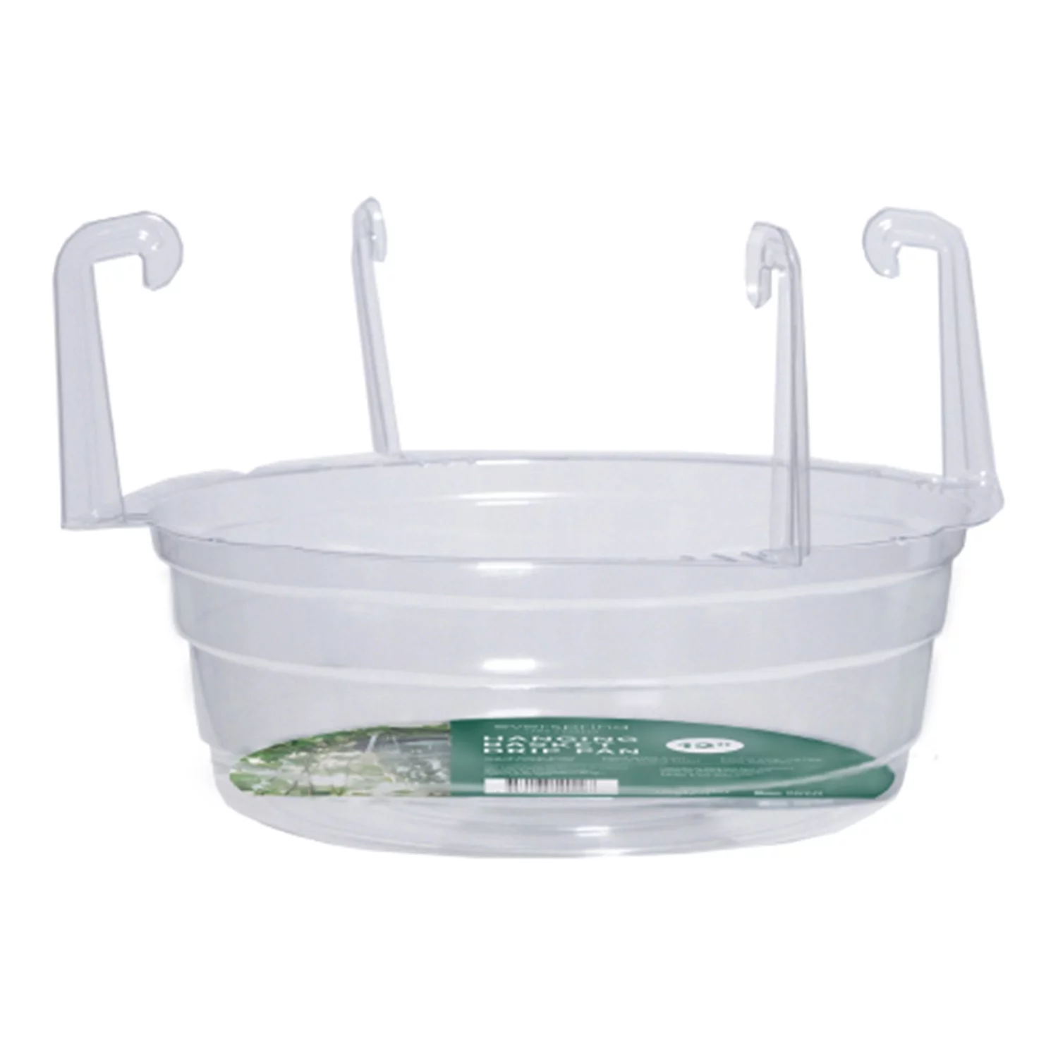 Curtis Wagner Plastics Plastic Hanging Basket Drip Pan Clear