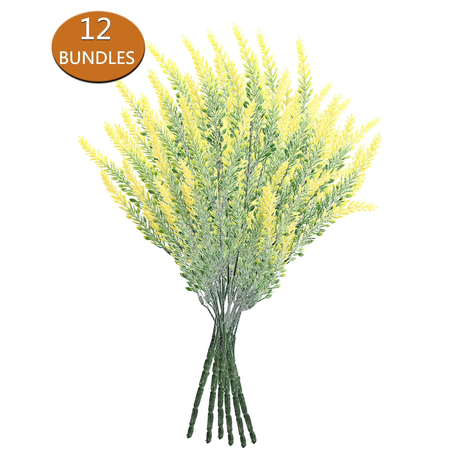 Scceatti Faux Flowers for Outdoors 12 Bundles Artificial Lavender Silk Flowers Fake Flowers Artificial Lavender Faux Plastic Purple Flowers For Home for Table Home Wedding Kitchen Garden Home Decor