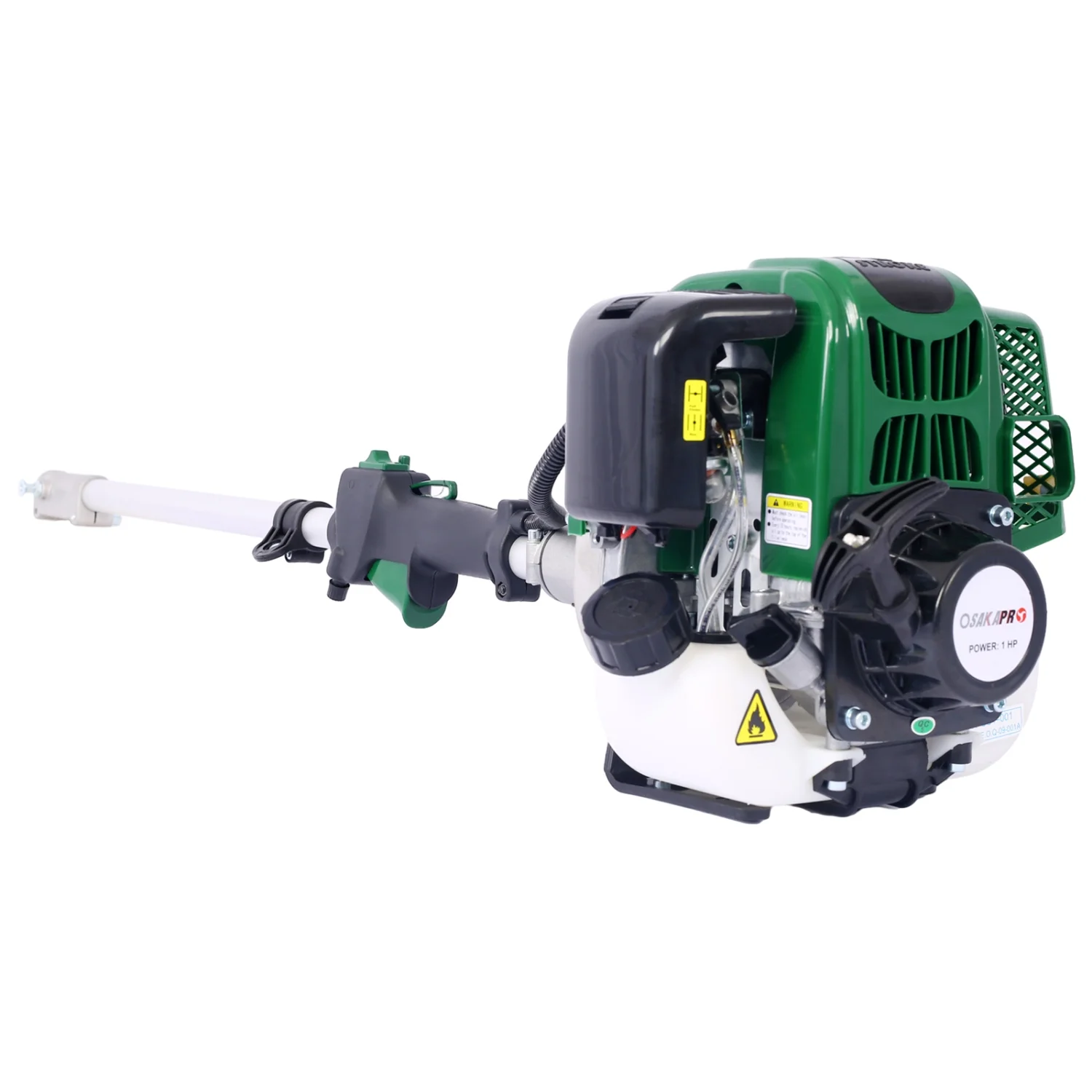 4 in 1 Multi-Functional Trimming Tool  31CC 4-Cycle Garden Tool System with Gas Pole Saw  Hedge Trimmer  Grass Trimmer  and Brush Cutter EPA Compliant