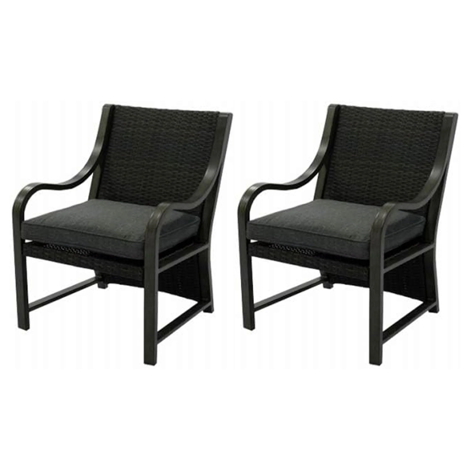 Four Seasons Courtyard Canmore Captain Outdoor Cushioned Arm Chair, 2 Pack