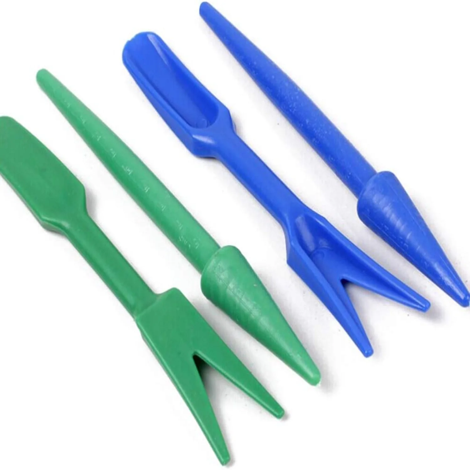 20Pcs Garden Widger Plastic Seedlings Dibber Sowing Digging Transplanting Planting Tools Mini Garden Hand Tool for (Random Color)