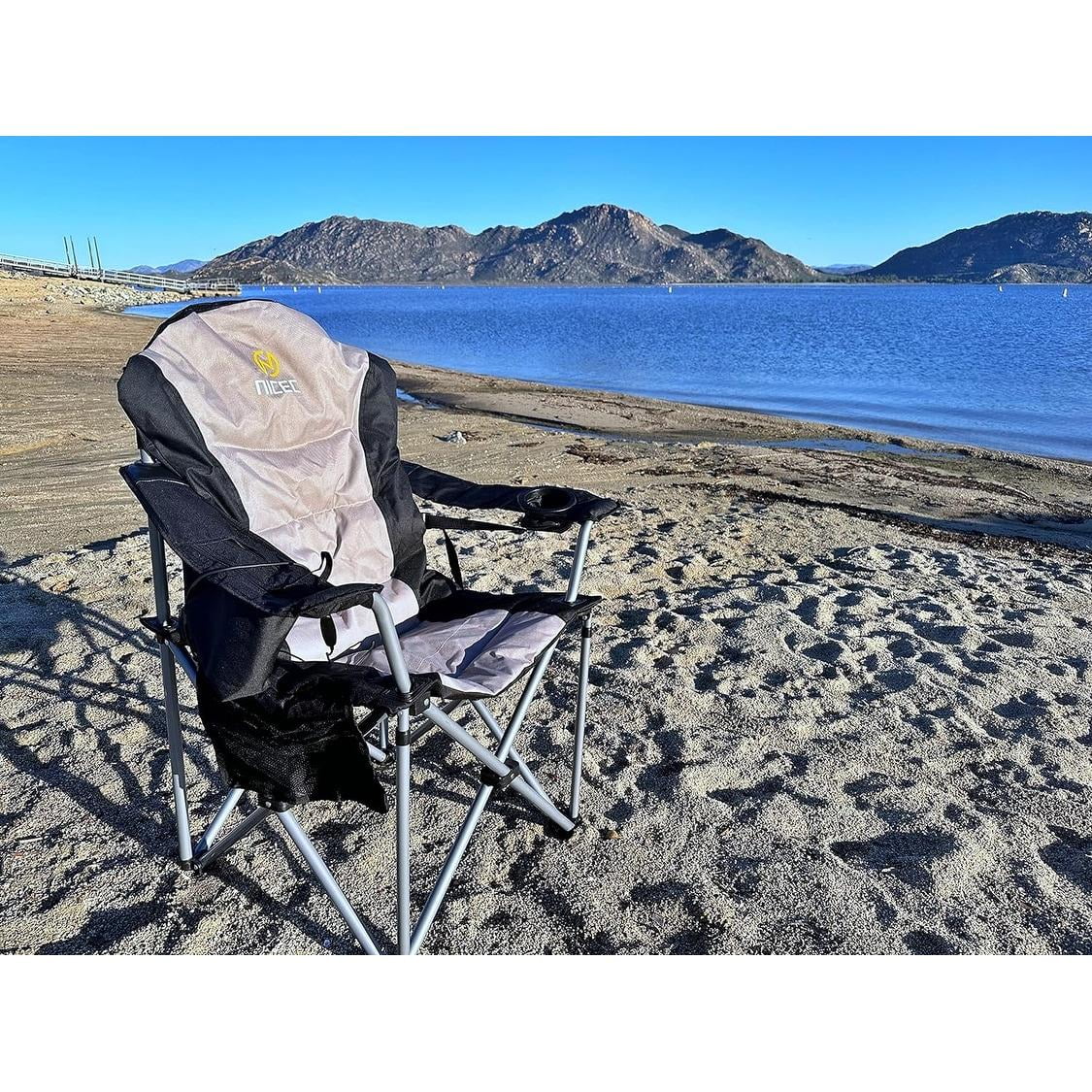 Heated Camping Chair, Heated Chair, Beach Chair, Folding Chair, Extra Wide