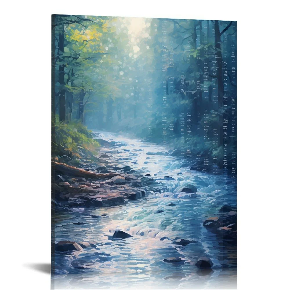 ONETECH Wall Art for Living Room Bedroom Decor Fall Landscape Waterfall and Red Forest Canvas Print Art Sunrise Picture for Home Decor