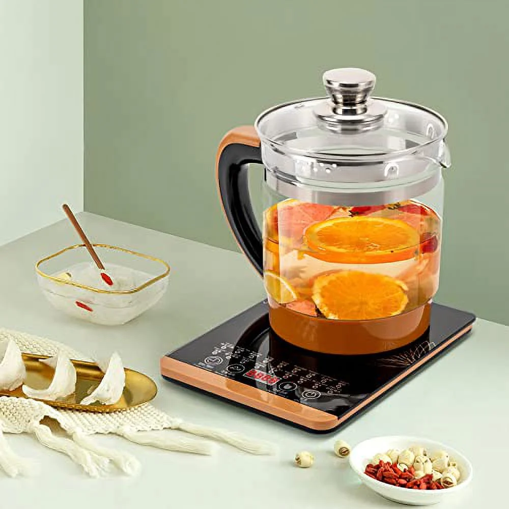 Electric Kettle 1.8L Electric Health Pot Kettle 110V health pot,tea maker, black flower tea, decoction pot, 800W Multifunction Food-Grade Stainless Steel ()