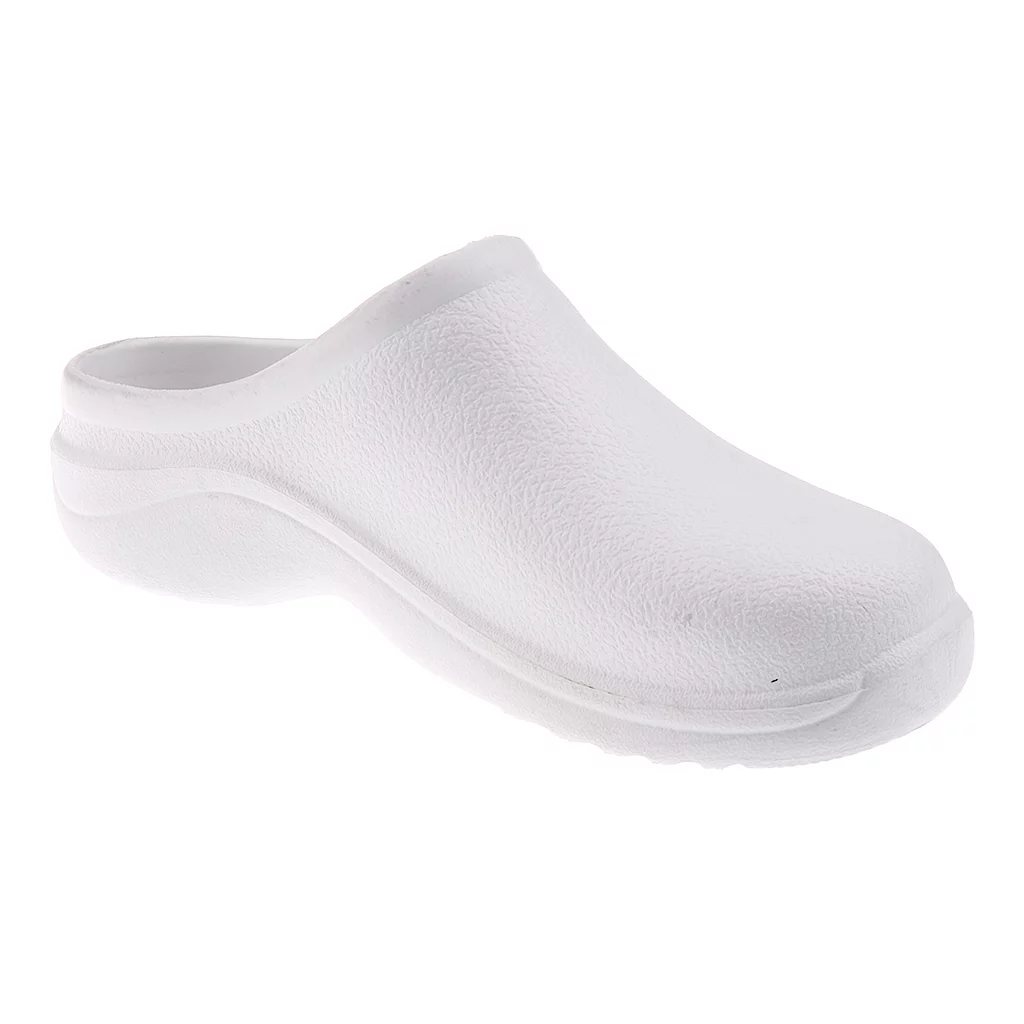 Men Women Cook Nurse Shoes Clogs Strapless 40 White
