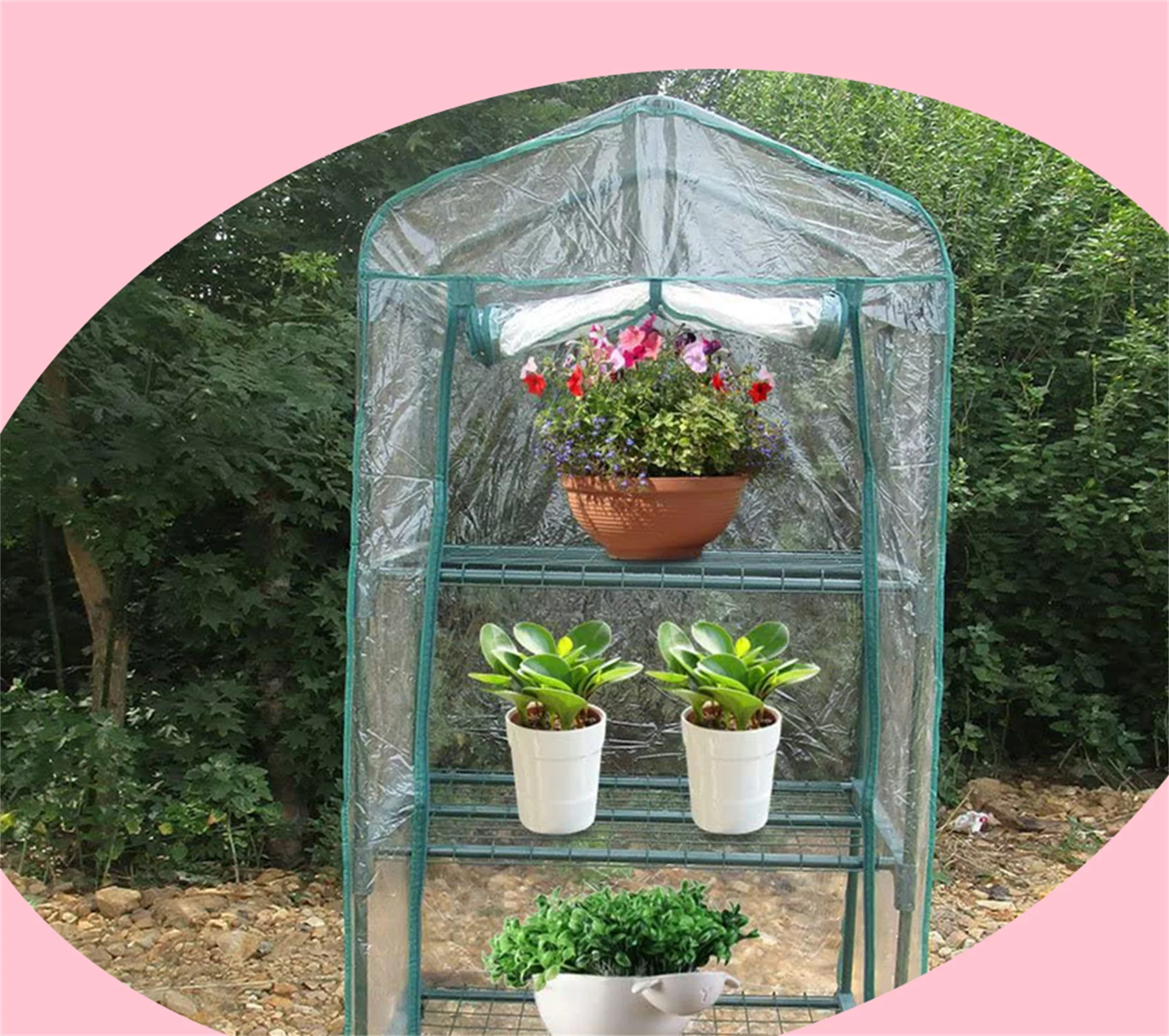 Green House Plant Garden Hot House Mini Flower Plants Garden Portable