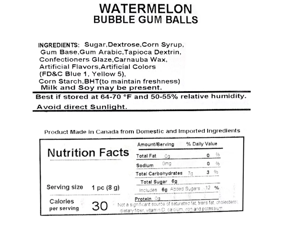 SweetGourmet Watermelon Gum Balls | 1 inch Dubble Bubble | 5 Pounds