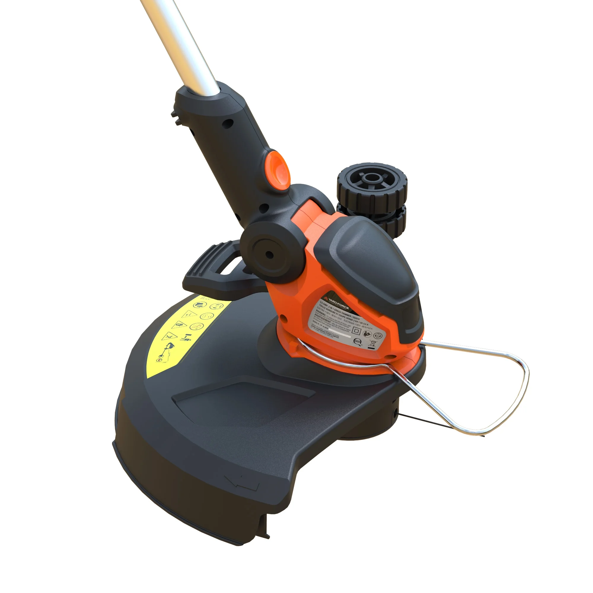 Yard Force 15 in. String Trimmer 5.5 Amp Corded Electric Dual-Line 2-in-1 Weed Wacker + Edger