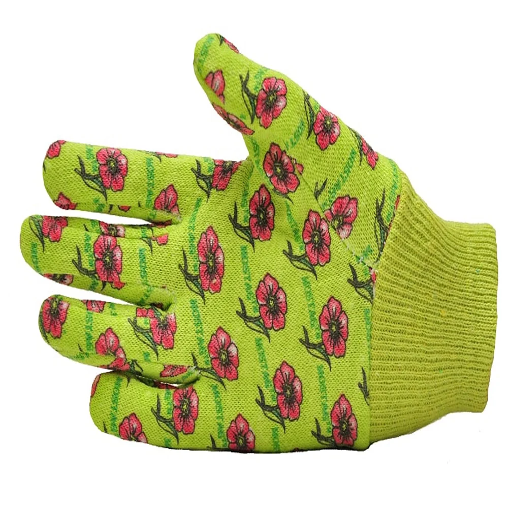 G & F Soft Jersey Kids Blue Green Color Garden Gloves 1823, Durable & Safe, 3 Pairs