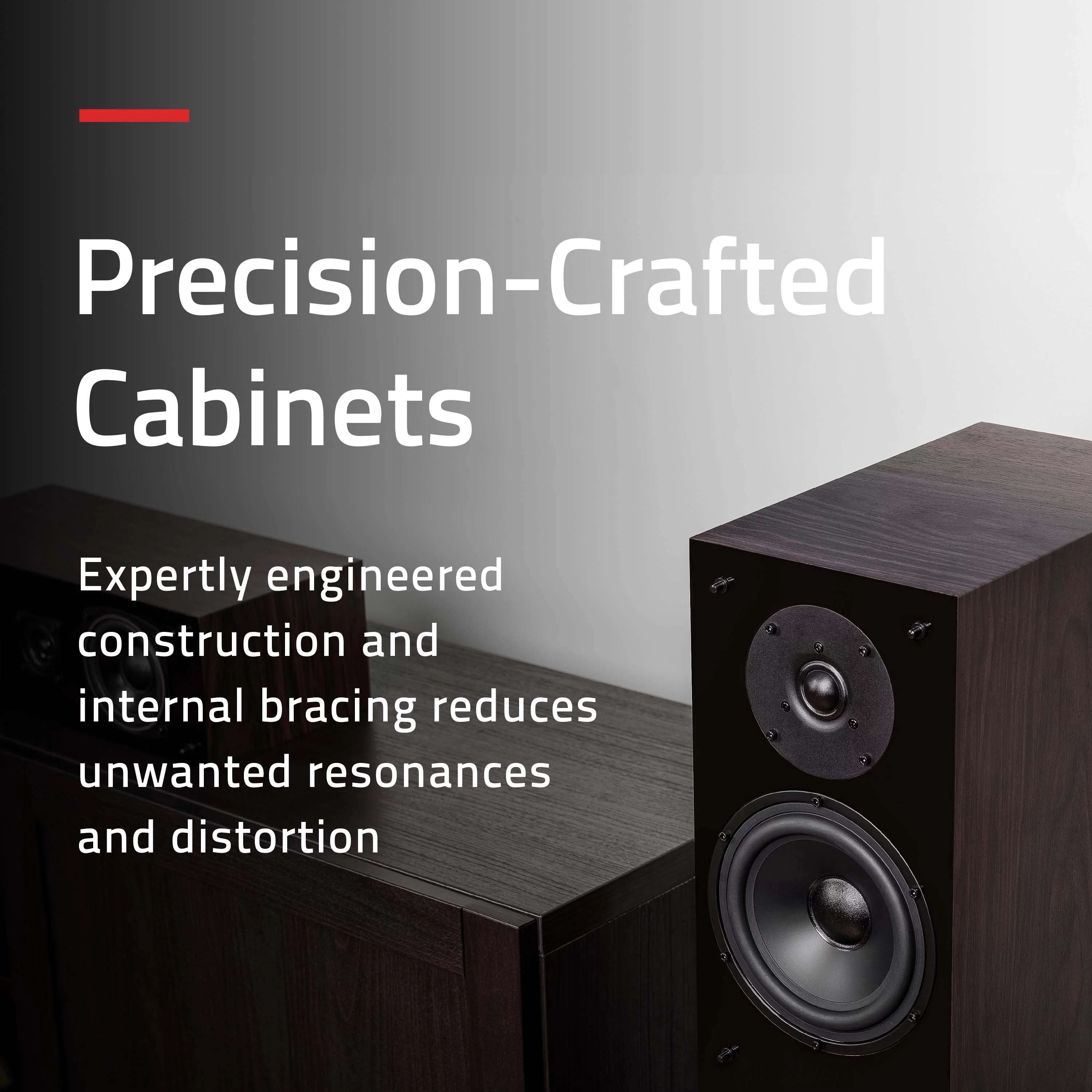 Fluance Elite 5.0 Surround Sound Home Theater Speaker System - White