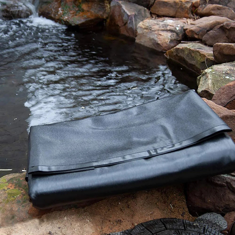 Spaces Places PL822 12 x 10 ft Pond Liner Flexible Pre-Cut PVC, 12 FT X 10 FT, Black