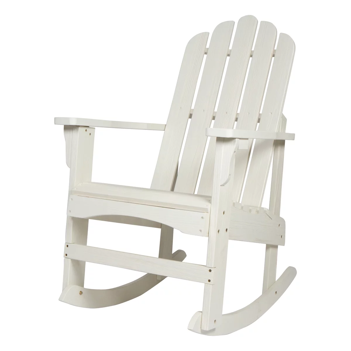 Shine Company Marina II Wood Patio Porch Rocker, Eggshell White