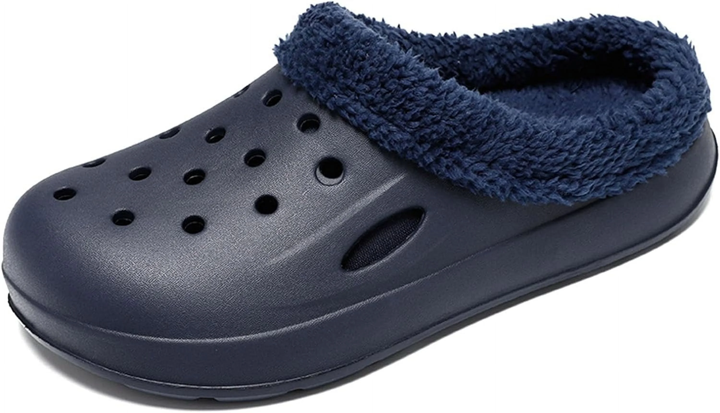 Unisex Lined  Clogs Garden Shoes Winter Fuzzy Slip On Home Slippers Fleece Lined Mules Indoor Outdoor Slides