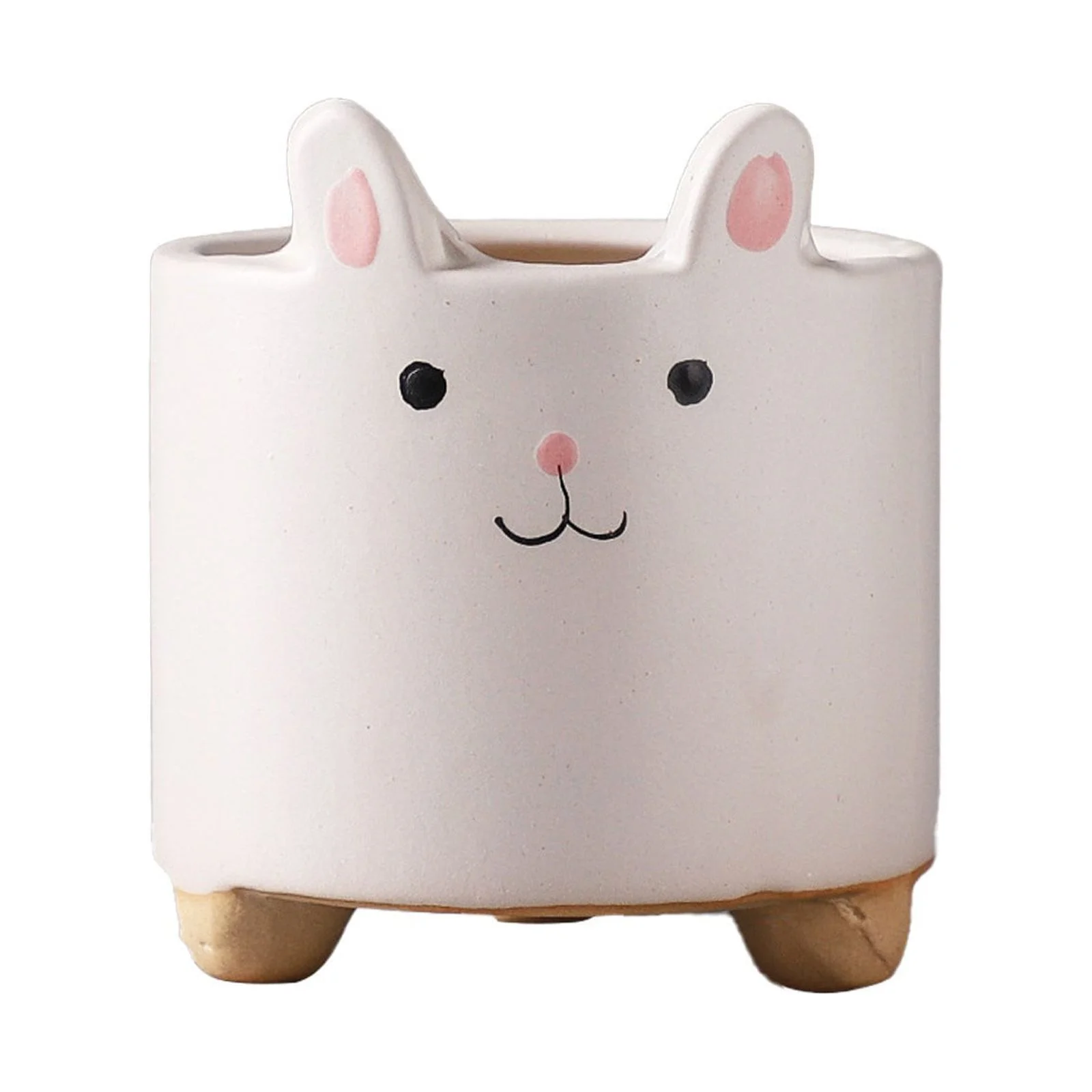 Cute Farm Ceramic Cartoon Flowerpot 1PC Simple And Cartoon Fleshy Flowerpot Gardening Potted Fleshy Flowerpot Animal Flowerpot