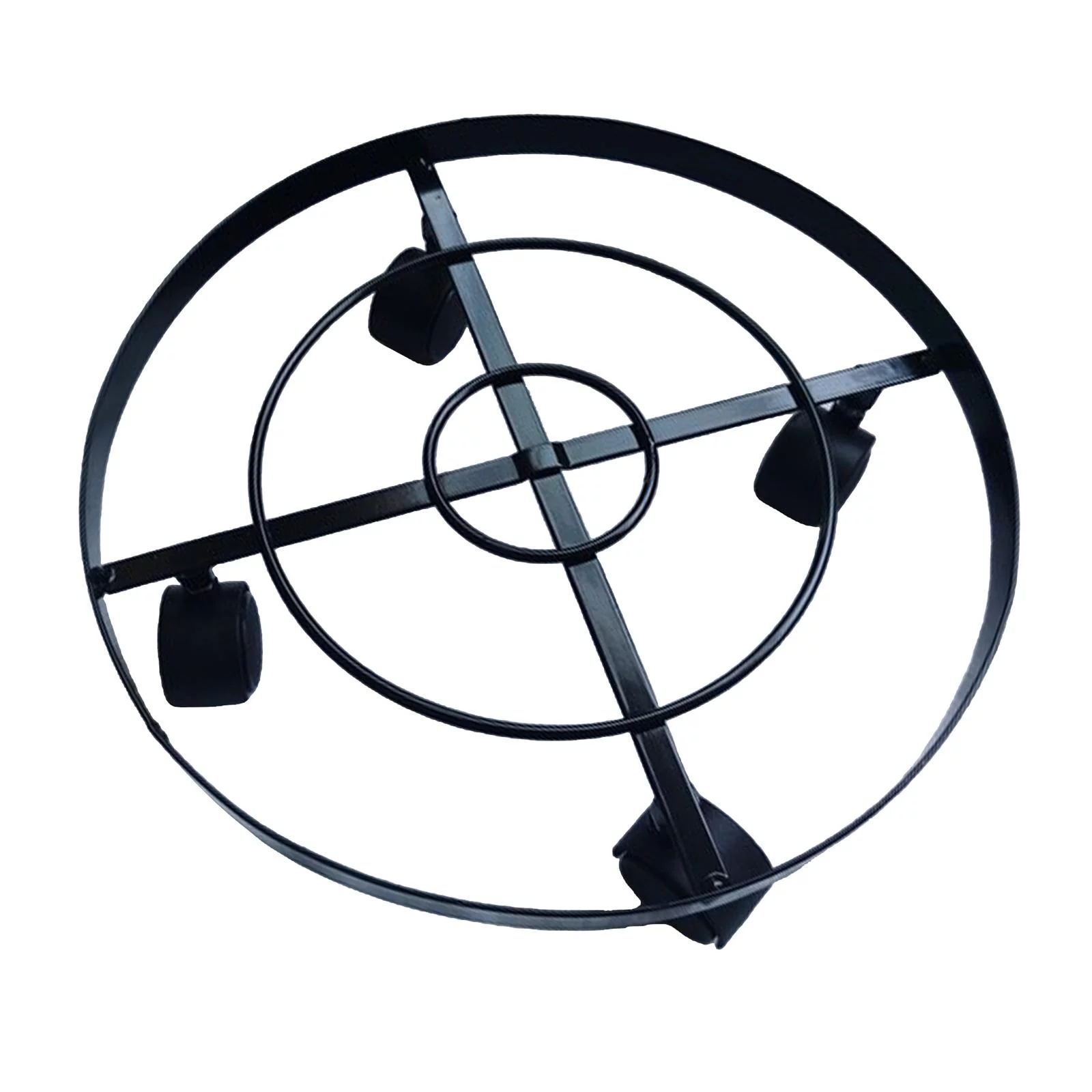 Plant Pot Stand Round Planter Flowerpot Roller Mover Trolley Tray Movable 32cm