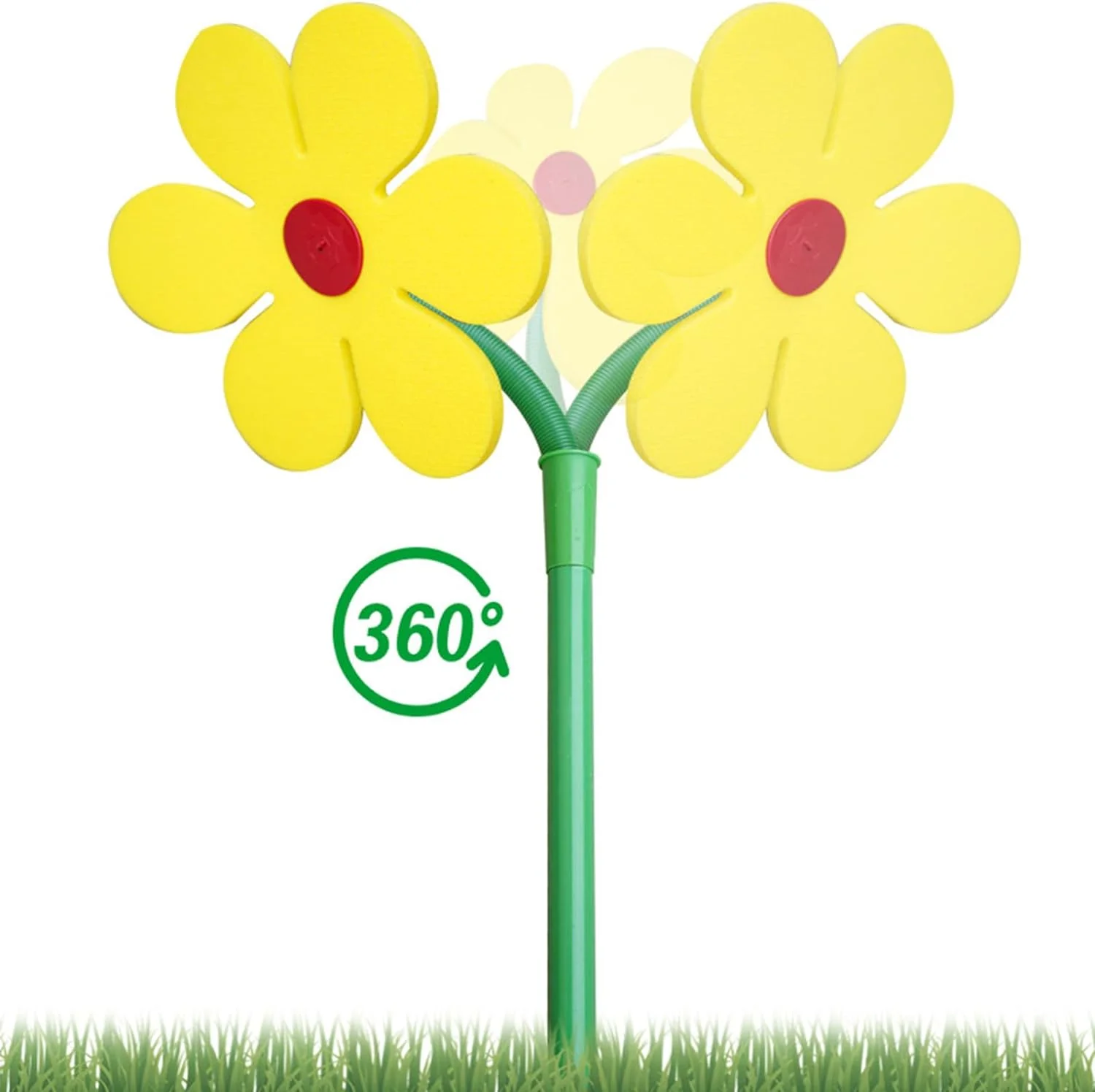 Crazy Dancing Flower Water Sprinkler, Funny Sun Flower Dancing Daisy Yard Lawn Sprinkler, Garden Dancing Crazy Sunflower Sprinkler Stake Watering Sprinkler Sprayer Irrigation Tool