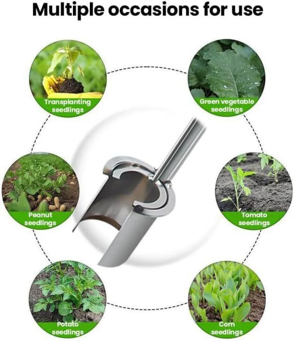Plant and Fruit Tree Seedling Transplanter Stainless Steel Garden Planting Tool~