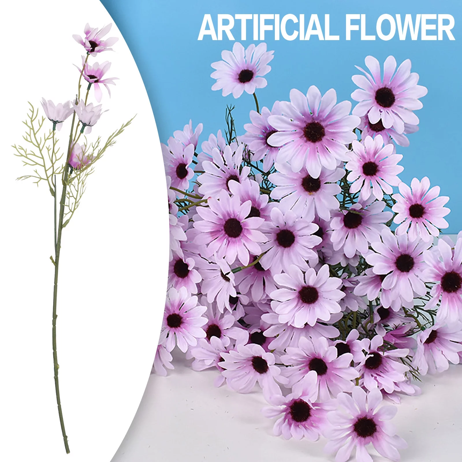 YALFJV Daisy Artificial Latex Real Bride Wedding Bouquet Home Decoration 1 Piece Artificial Silk Flowers Colorful Artificial Flower Rose Gift Artificial Hanging Baskets