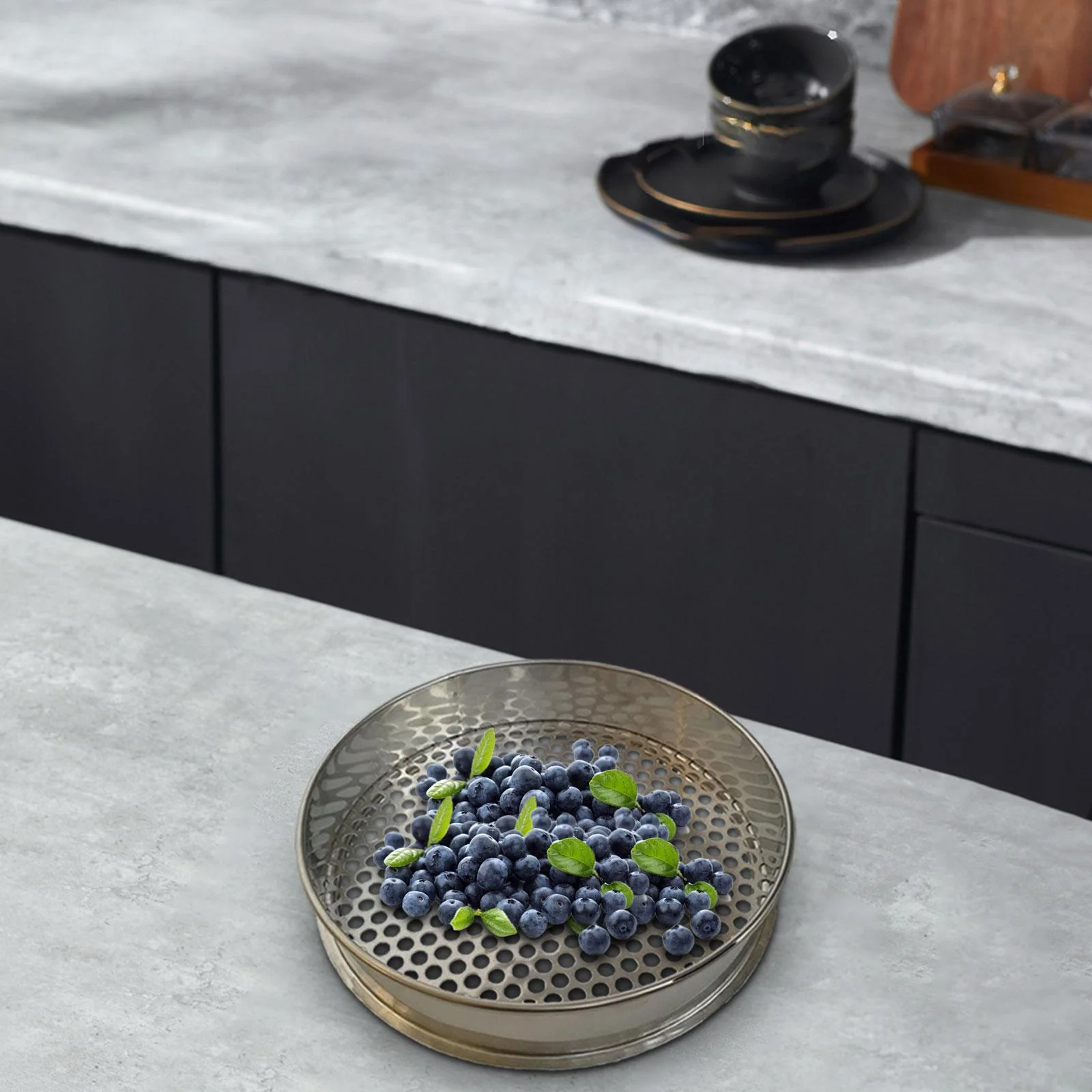 koolsoo Garden Sieve Food Bean Sifter Portable Gardening Tool Lightweight Sand Sifter Sieve Blueberry Sieve for Indoor Garden Outdoor Diameter 20cm