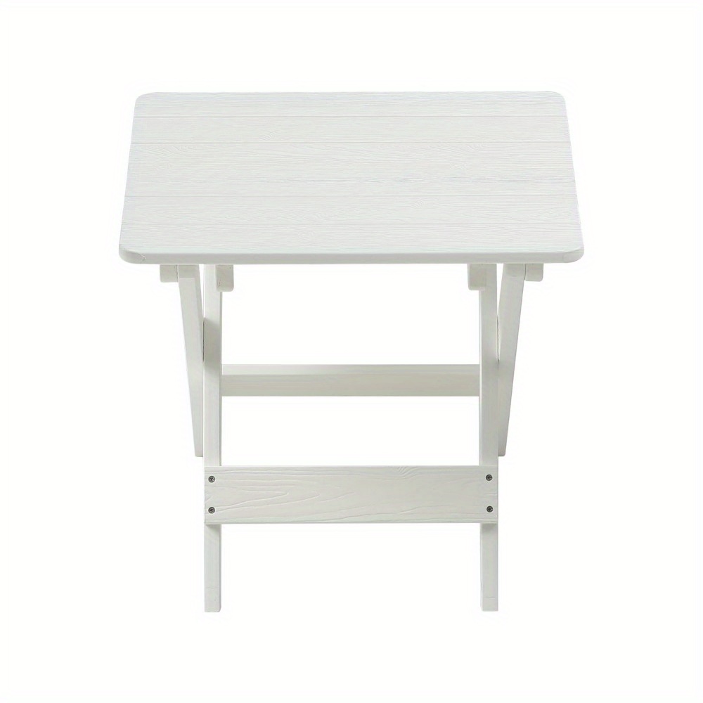 Zateety Foldable Small Table and Chair Set with 2 Chairs and Rectangular Table  White