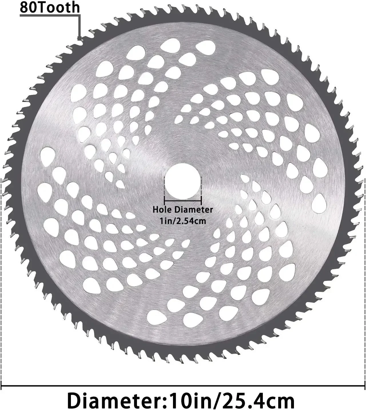 Bealkimm 10-Inch 80T Carbide Tip Brush Blades & 8