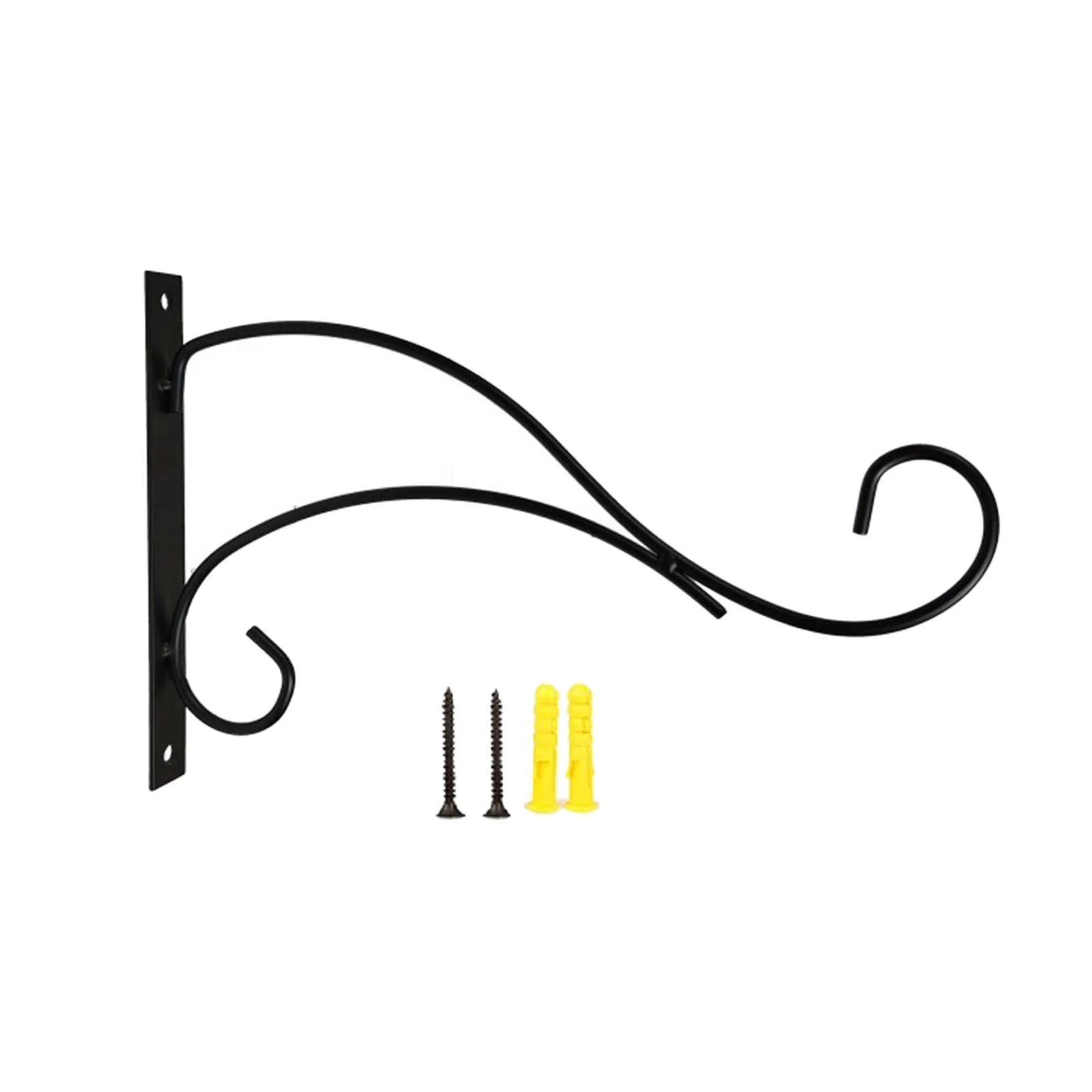 Wall Mounted Basket Bracket Plants Hanger Hook Sturdy Weather Resistant Multiuse Bird Feeder Hangers Hanging Plant Brackets for Wood Fences Style A