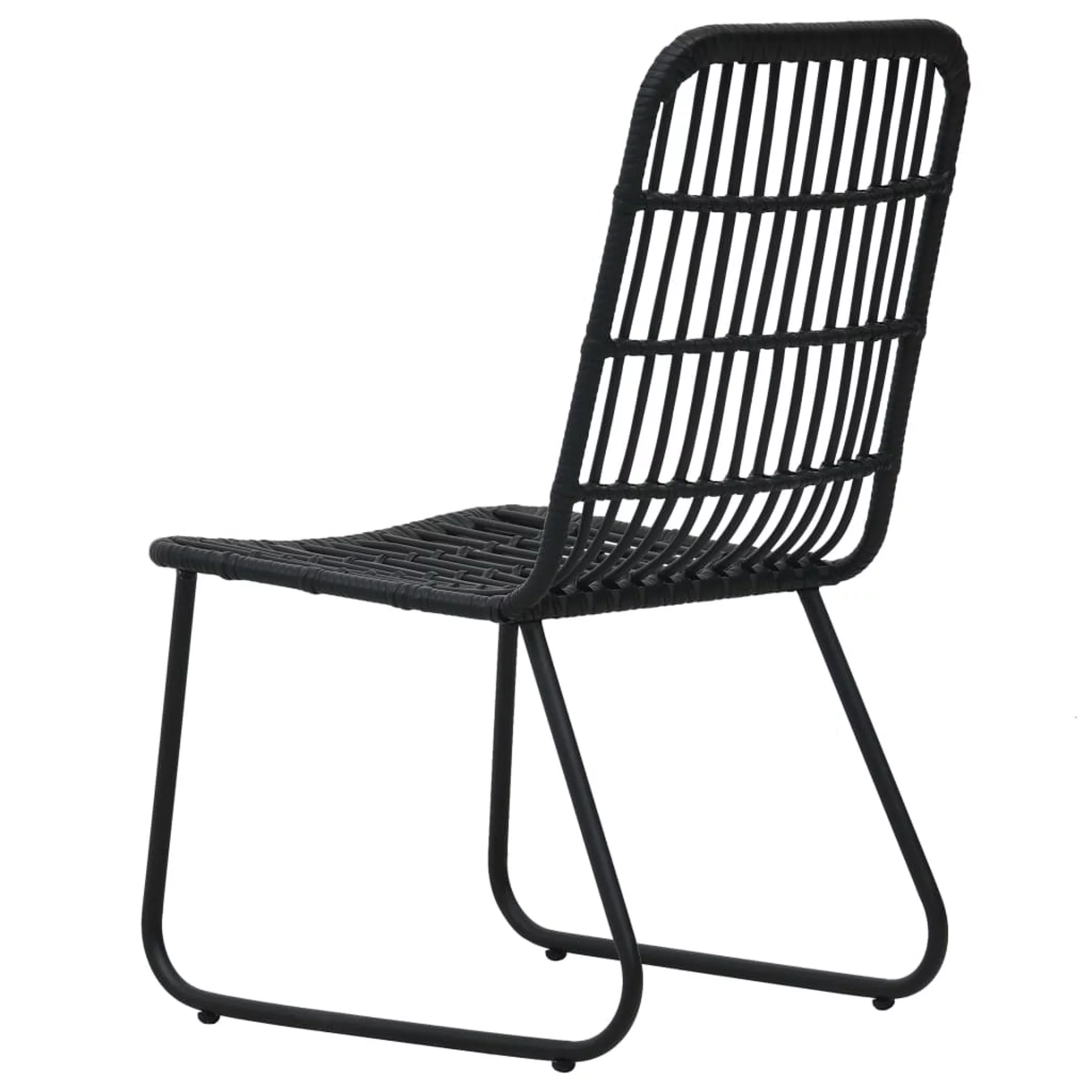 Suzicca Garden Chairs 2 pcs Poly Rattan Black