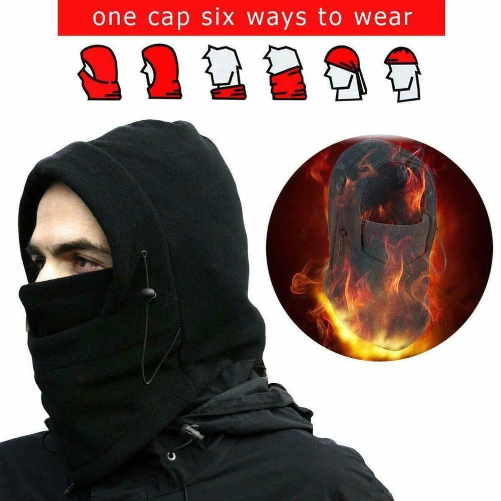 Windproof Fleece Neck Winter Warm Balaclava Ski Full Faces Mask for Cold Weather