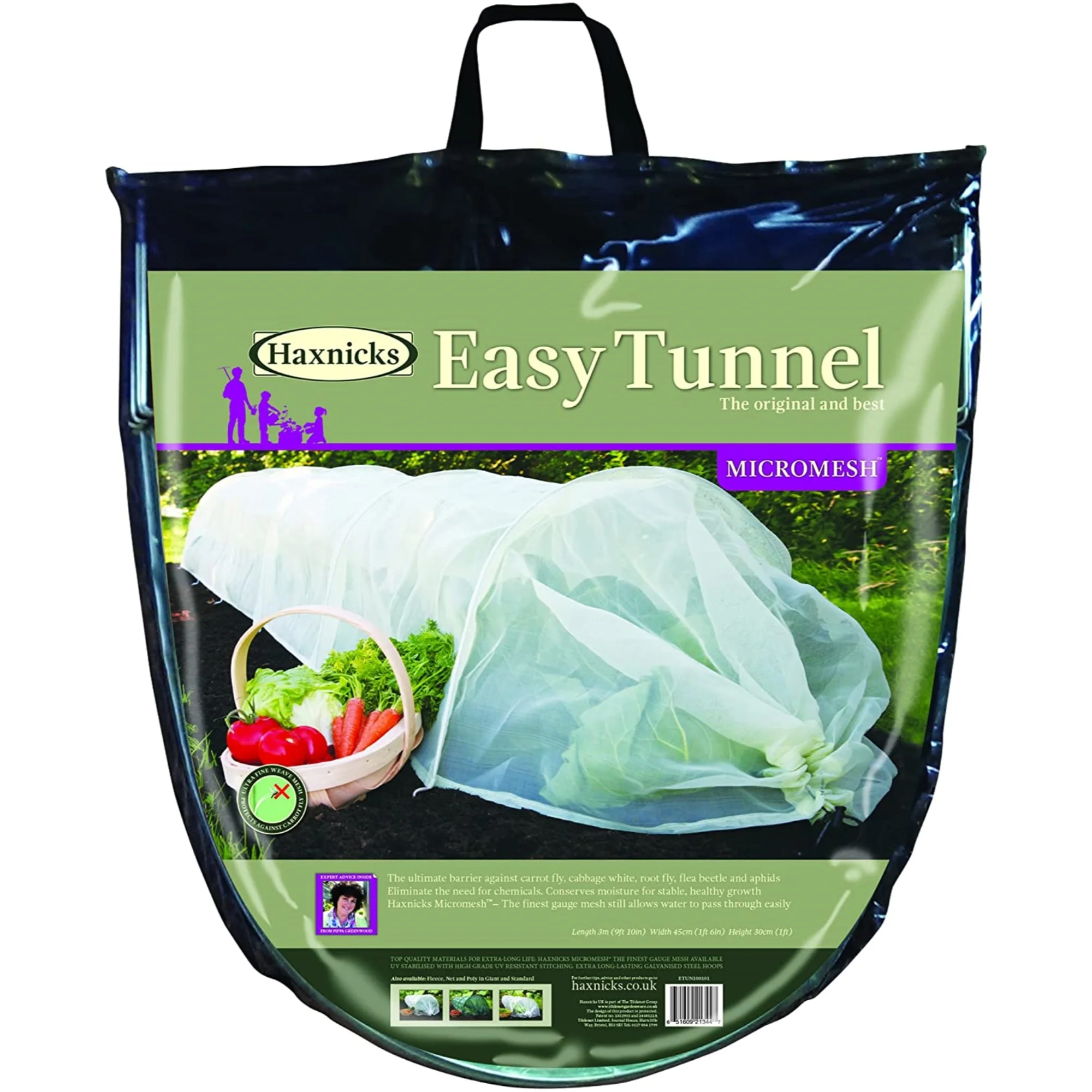 Tierra Garden (#50-5030) Haxnicks Easy Micromesh Tunnel Garden Cloche, Standard