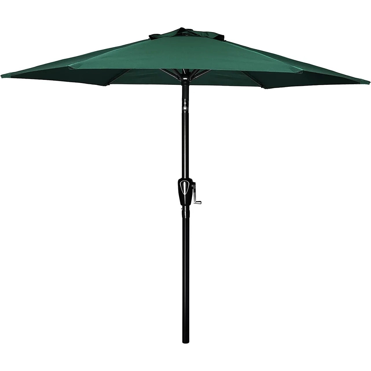 Simple Deluxe 7.5' Patio Outdoor Table Market Yard Umbrella with Push Button Tilt/Crank, 6 Sturdy Ribs, 7.5 ft, Green Red