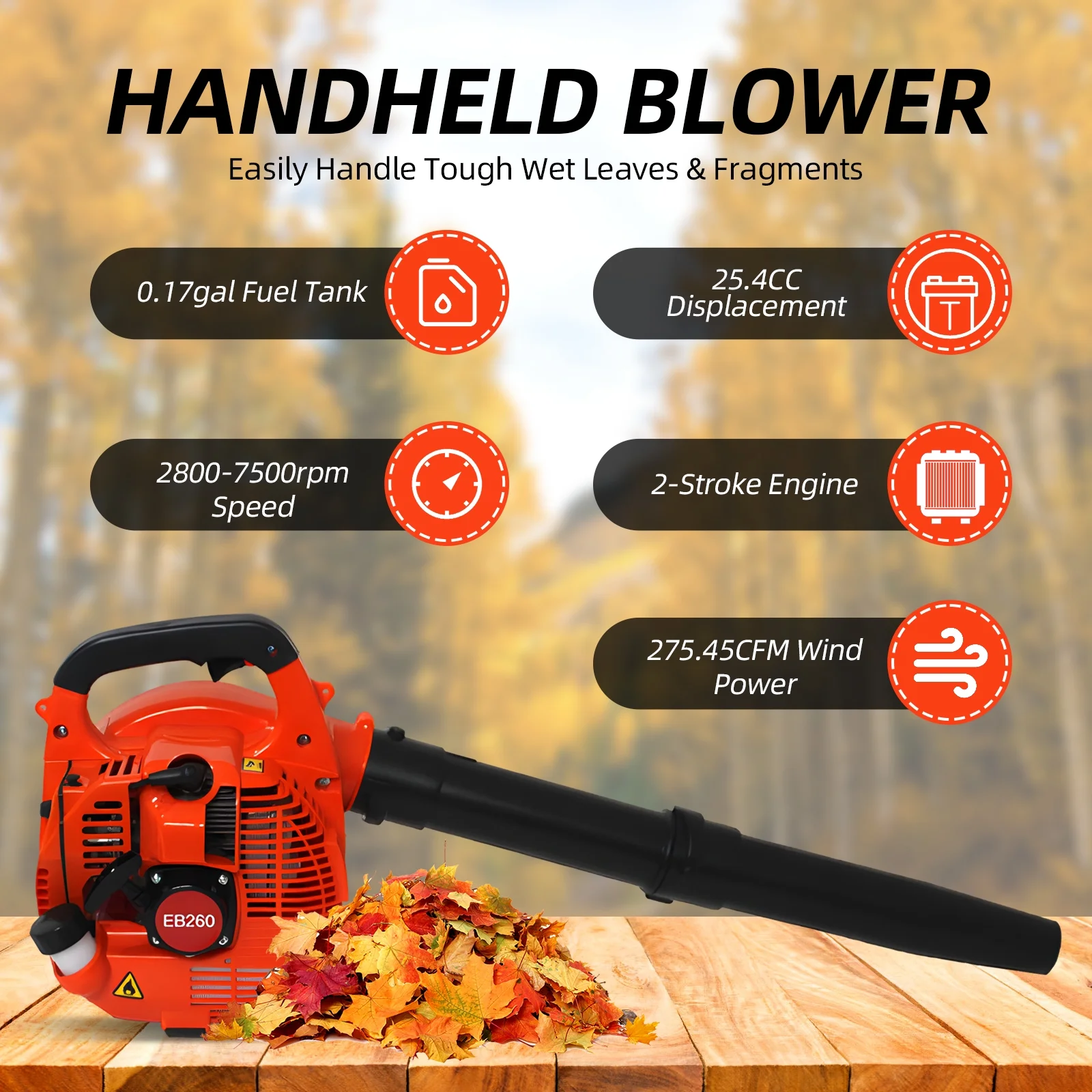 Blower,Debris And Oilblower Lawn Driveway Dazzduo Nebublu 275.45cfm Airblower Driveway Leaves Handheld Blower Wind Blower 275.45cfm Air Snow Blower 25.4cc 275.45cfm 0.65l Oil