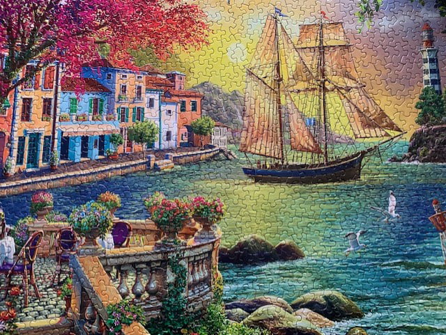 Springbok's 1000 Piece Jigsaw Puzzle Oceanside Sunset - Made in USA