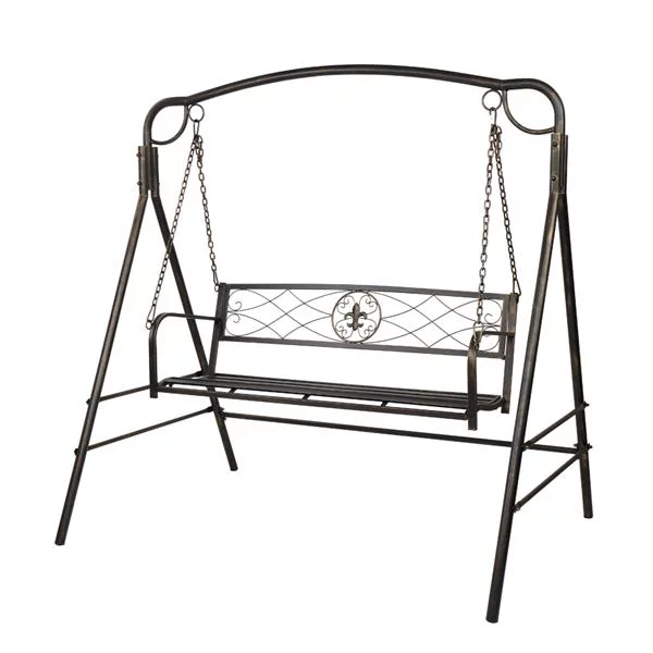 Flat Tube Double Swing Chair Back Thin Line Bronze Brush Color（No include swing frame）